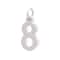 12 Pack: Sterling Silver Number Charm by Bead Landing™